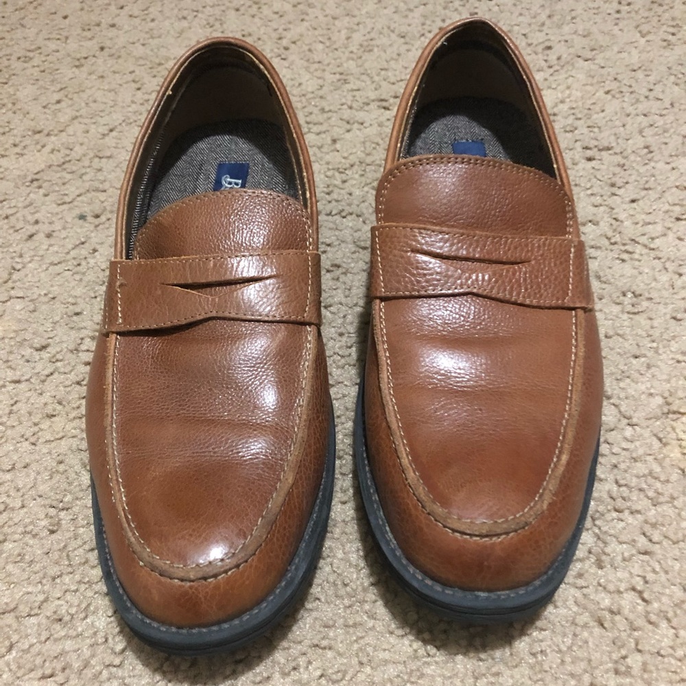 Bass Leather Mens Shoes color Brown size 11